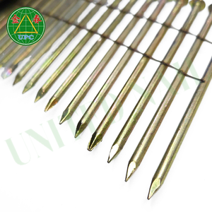 ตะปูเหล็กม้วนจากโรงงานโดยตรง ขนาด 2.75 นิ้ว เกรดอุตสาหกรรม หัวลายตารางคมกริบ ชุบสังกะสีเหลือง - Product Image 6