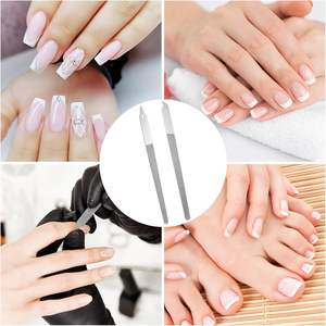 2 limes à ongles pour pédicure, double face, en acier inoxydable, motif diamant, pointe incurvée et affûtée, pour ongles des pieds, fines, durables, 7,9 pouces, nouveau design - Product Image 5