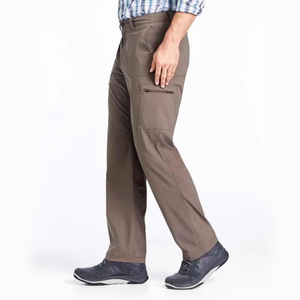 <b>Men's</b> Quick Dry Hiking Pants Regular Fit Brown Polyester With Pockets Breathable All Seasons Outdoor Wear - Product Image 2
