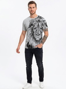 T-shirt graphique unique pour homme, manches courtes, imprimé tendance, coupe décontractée, design moderne et créatif, streetwear tendance, t-shirt graphique - Product Image 5