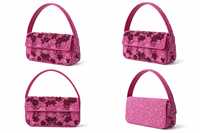 Sac à main miniature floral perlé fait main pour femme, idéal pour les soirées de luxe, avec poignée