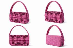 Bolso de mano mini floral con cuentas hecho a mano para mujer, de lujo, para fiesta de noche, con asa - Product Image 4