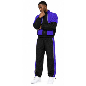 Conjunto Deportivo Cortavientos 2027, Colores Personalizados, Logotipo Personalizado, Hombros Caídos, Impermeable, Chaqueta y Pantalón de 2 Piezas con Cierre - Product Image 5