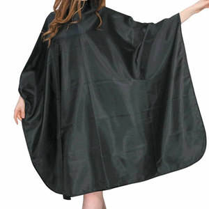Capes de barbier longues de couleur noire, tissu résistant à l'eau, polyester, capes de coiffure unisexes, capes de coupe de cheveux - Product Image 5