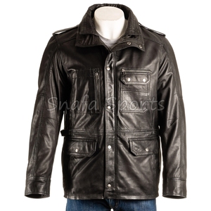 <b>Men's</b> Plus Size Casual Winter Genuine Sheep Leather Motorcycle <b>Jacket</b> Solid Color High Quality Street Fashion Breathable - Product Image 6