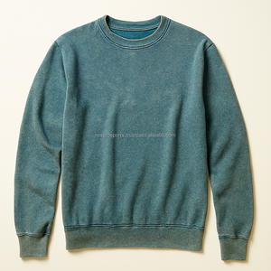 T-shirt streetwear à manches longues en coton 100% double couche, uni, surpiqûres contrastées sur le devant, lavage vintage, personnalisé, superposition contrastée - Product Image 3