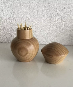 Classic Wooden Toothpick Holder Plug Powered Minimalist <b>Table</b> Decoration Eco-Friendly Natural Wood - Product Image 1