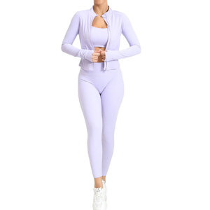 Ensemble de vêtements de yoga pour femmes, séchage rapide, haute élasticité, vêtements de sport, vêtements de fitness pour la salle de sport - Product Image 1