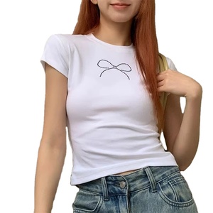 T-shirt d'été décontracté imprimé pour femmes, hauts en coton respirant, vêtements légers et confortables à manches courtes - Product Image 1