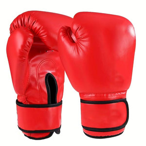 Gants de boxe personnalisés avec logo, en cuir PU noir mat, pour entraînement de Muay Thai, OEM ODM, vente en gros, gants de sparring pour sac de frappe - Product Image 1