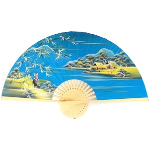 Abanico de mano de seda de bambú de Vietnam, producto hecho a mano con logotipo impreso personalizado - Product Image 4