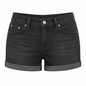 Black Classic Style <b>High</b> <b>Waisted</b> Women <b>Jean</b> <b>Shorts</b> for a Modern Look Breathable Quick Dry - Product Image 2