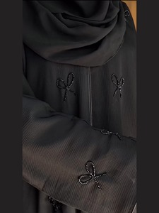 Premium Black Niqab Abaya Set for Women | Elegant Full Coverage <b>Islamic</b> Modest Wear with Luxury Detailing - Product Image 3