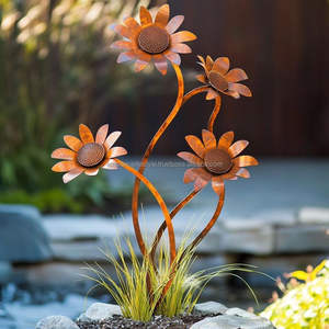 Estacas Decorativas Metálicas Resistentes a la Intemperie para Jardín, Patio y Césped, Soportes Fuertes de Hierro para Plantas - Product Image 1