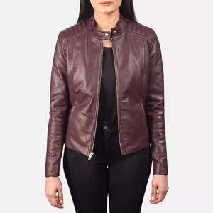 Nouvelle Arrivée 2026 – Blouson matelassé classique en cuir véritable pour femme, tissu satiné tanné, doublure en lin/nylon, haute teneur en coton - Product Image 1