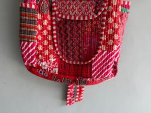 Sac à dos bohème en coton avec motif géométrique, plusieurs poches, fermeture à glissière, 15 pouces, sac à dos unisexe souple pour la journée, cadeau - Product Image 6