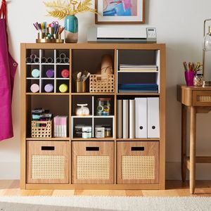 9-<b>Cube</b> Storage Organizer <b>Light</b> Honey Finish - Product Image 1