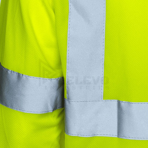 Camiseta de Trabajo de Alta Visibilidad Unisex para Construcción, con Capucha, Manga Larga, Transpirable, Reflectante, con Parches a Rayas - Product Image 6