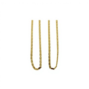 Cadena de Oro Sólido de 22K para Hombre y Mujer, Collar de Eslabones de Lujo Hecho a Mano, Joyería de Oro Amarillo Real, Cadena de Oro de 22 Quilates - Product Image 1