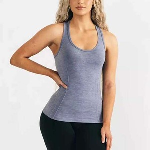 Custom High Performance Quick Dry Gym Workout Racer Back <b>Mesh</b> Sports Yoga Vest Fitness Seamless <b>Women's</b> Tank <b>Tops</b> - Product Image 4