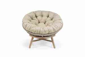 Fauteuil de loisirs en osier durable et écologique de style côtier moderne pour salon, balcon et jardin - Product Image 3