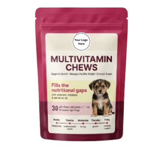 Complément alimentaire premium biologique pour chiens, multivitamines à croquer 11-en-1 pour le bien-être quotidien, soutien immunitaire, cutané, digestif et articulaire, OEM ODM - Product Image 1