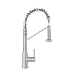 Rubinetto da cucina Bothwa Home da 19 pollici con maniglia singola, certificato CUPC, finitura nichel spazzolato - Product Image 5