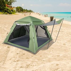 Tenda Familiare Verde per Quattro Persone 240*240*150cm, Tenda Rapida da Campeggio - Product Image 4
