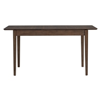 Table à manger rectangulaire moderne et minimaliste en bois massif noyer foncé, durable, extensible, avec feuilles papillon escamotables, mobilier domestique facile à assembler
