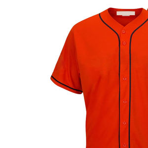Maillot de baseball à manches courtes imprimé par transfert thermique personnalisé, uniforme d'équipe OEM, respirant, séchage rapide, UPF 50, vêtements de sport en polyester - Product Image 6