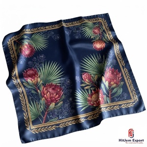 Écharpe carrée élégante personnalisée, tissu léger de qualité supérieure, fabricant OEM ODM, produits textiles personnalisés Borneo, approvisionnement en gros, faible MOQ - Product Image 4