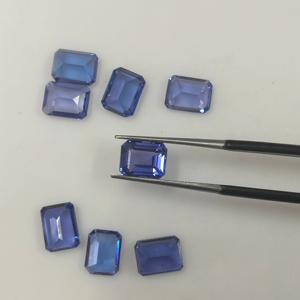 แทนซาไนต์สีน้ำเงินธรรมชาติ 8x6 มม. ทรงแปดเหลี่ยม คุณภาพดีที่สุด พลอยหลวมสำหรับทำเครื่องประดับ รีดดิ้ง เมาน์เทน เจมส์ น้ำหนักประมาณ 1 กะรัต - Product Image 1