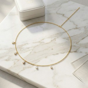 Collier avec pendentif en diamant taille poire serti de griffes, 0,95 CTW - Product Image 3