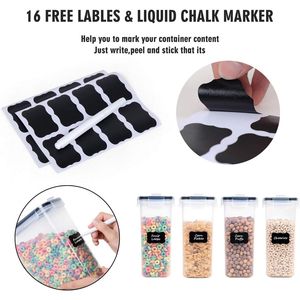 Set di 4 Contenitori Ermetici per Cereali Senza BPA, 135.2oz, Grandi Contenitori per Alimenti con Dispenser per la Conservazione dei Cereali - Product Image 3