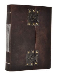 Carnet en cuir avec fermoir en laiton, fait main, relié en cuir gaufré, carnet de croquis et journal de voyage - Product Image 2
