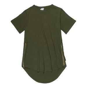 Camiseta de manga corta con dobladillo curvado para hombre, ropa de calle de alta calidad de diseño personalizado, ajustada, bordada, informal, hip hop, 100% algodón - Product Image 1