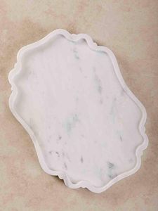 Plateau de service en marbre naturel durable pour les buffets d'hôtel et la présentation de plats haut de gamme en restaurant - Product Image 6