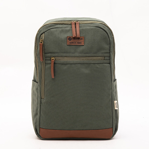 GRS Green Cotton <b>Backpack</b> Casual <b>Backpack</b> Leather Business <b>Backpack</b> Laptop Bag <b>Simple</b> <b>Backpack</b> - Product Image 1
