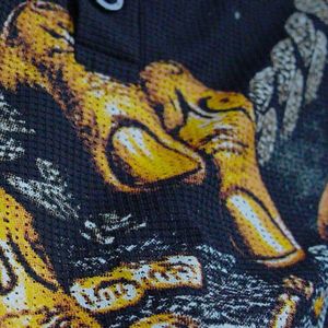 เสื้อโปโลพิมพ์ลายกราฟิก 3 มิติ แบบกำหนดเองสำหรับผู้ชาย สไตล์สตรีทแวร์ โอเวอร์ไซส์ ลำลอง ฤดูร้อน แขนสั้น เสื้อกอล์ฟ รับผลิตแบบ OEM ขายส่ง - Product Image 5