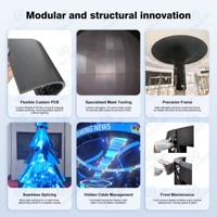 Écran LED irrégulier en forme de cube magique pour mur vidéo, P1.5 P1.8 P2, 7680Hz, quatre faces, pour stand d'exposition et publicité