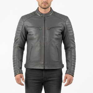Chaqueta de Cuero para Motocicleta para Hombre de Alta Calidad y Bajo Precio, Diseño Único con Contraste de Color - Product Image 3