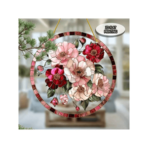 CIFbuy Acchiappasole Vintage con Design Floreale in Acrilico, Decorazione da Appendere alla Finestra, Pendente in Cristallo Colorato per Migliorare l'Atmosfera TikTok - Product Image 5