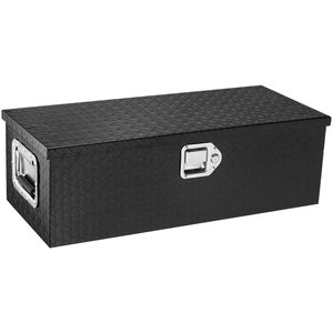 Heavy-Duty Aluminum Truck Bed <b>Tool</b> <b>Box</b> with Diamond Plate Side Handle Lock Keys Storage Chest <b>Box</b> with Organ Feature - Product Image 4