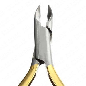 Mini pince à ongles en acier inoxydable doré de qualité supérieure, coupe-cuticules aiguisé avec étui, outil professionnel de podologie, logo OEM - Product Image 2