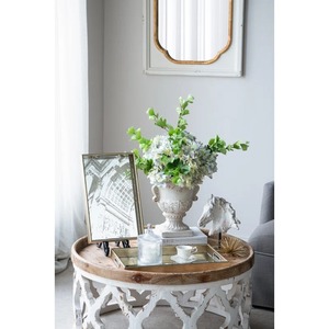 Rectangle <b>Mirrored</b> Storage <b>Tray</b> Wood Frame Engraved Classic Design Table Use Single Tier Neatening Organizer 2 Pack - Product Image 6