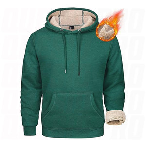 Sudadera con Capucha Gruesa para Hombre, para Invierno, con Forro de Felpa Suave, para Uso Casual al Aire Libre, con Impresión de Adhesivos DTG - Product Image 1
