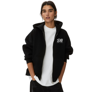 Premium <b>Zip</b> Through Hoodie Full <b>Zip</b> Casual Sweatshirt Custom Hooded <b>Jacket</b> Relaxed Fit Streetwear Pullover Top for Men and <b>Women</b> - Product Image 1