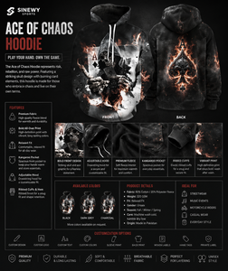 White Hoodie <b>Men's</b> Black Printed Casual Sweatshirt with Chemical Design and Back Quote Control Is An Illusion - Product Image 5