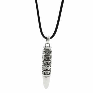 11mm Pure Titanium Steel Pendant with Adjustable Leather <b>Rope</b> <b>Necklace</b> for <b>Men</b> - Product Image 3