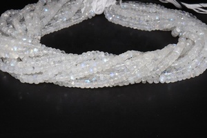 Perles de rondelle à facettes en pierre de lune arc-en-ciel 4.75-5mm 13 pouces perles arc-en-ciel flashy perles en gros - Product Image 5